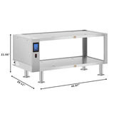Two-Shelve Commercial Take Out Warmer Cabinet with Touch Screen in Stainless-Steel, UL and NSF Listed (KM-WSC-T2)