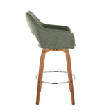 Mustang - Fixed-Height XL Barstool (Set of 2) - Walnut Wood