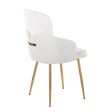 Dahlia - Contemporary Dining Chair (Set of 2) - Gold Metal Frame