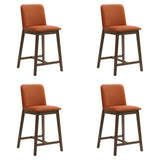Allin - Upholstered Wood Counter Height Barstool