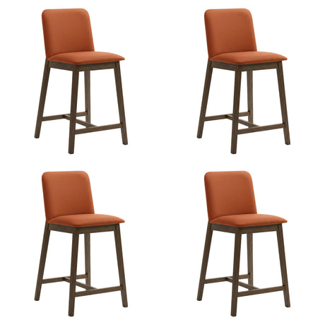 Allin - Upholstered Wood Counter Height Barstool