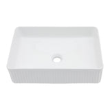 Modern Ceramic Rectangular Vessel Bathroom Sink