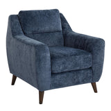 Carly - Upholstered Contemporary Armchair - Espresso Wood