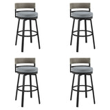 Encinitas - Outdoor Patio Counter Height Swivel Bar Stool Set