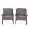 Peyton Club Chair Outdoor Seating Acacia Wood 32.25 X 28.00 X 31.25"