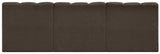 Arc - Boucle Fabric 3 Piece Modular Straight Sofa - Brown