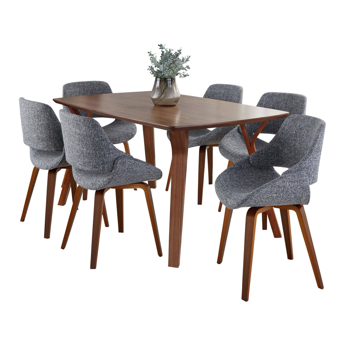 Folia - Fabrico 7 Piece Dining Set - Dark Gray