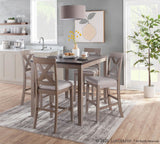 Harper - 5 Piece Counter Set - Dark Brown