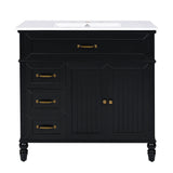 Bathroom Vanity With Sink, Freestanding Cabinet & Drawers
