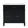 Bathroom Vanity With Sink, 2 Doors 2 Drawers, Freestanding Design
