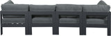 Nizuc - Outdoor Patio 4 Seat Modular Sofa With Gray Frame