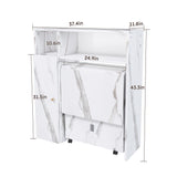 Multifunctional Folding Dining Table With Wall-Mounted Sideboard & Storage