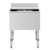 24 in. Commercial Underbar Ice Bin with Siding Lid in Stainless Steel (KM-UIB-1824)