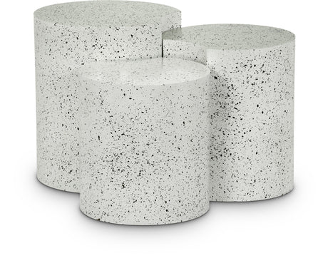 Dimple - 20" 3 Piece Modular End Table - Terazzo Finish