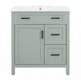 Bathroom Vanity With Sink, 2 Soft Close Drawers, 1 Soft Close Door, Adjustable Shelf