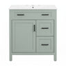 Bathroom Vanity With Sink, 2 Soft Close Drawers, 1 Soft Close Door, Adjustable Shelf