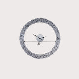 Kachina - 39" Wall Clock - Mirrored & Faux Gems