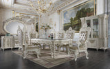Vanaheim - Arm Chair (Set of 2) - Beige Synthetic Leather & Antique White