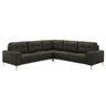 Pimentel - Leather Sectional Sofa With Tufted Back And Track Arms