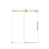 Frameless Single Sliding Shower Door With Clear Tempered Glass