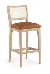 Atrium - Upholstered Bar Stool (Set of 2) - Brushed Natural Frame