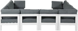 Nizuc - Outdoor Patio 8 Piece Modular Sectional With White Frame