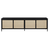 Amherst - 78" 4-Door Metal TV Stand Media Console - Black