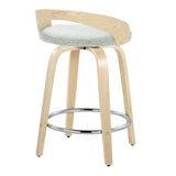 Grotto - 24" Fixed-Height Counter Stool (Set of 2) - Natural Base