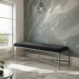 Valley - Bench With Silver Frame
