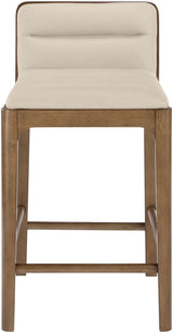 Ellis - Vegan Leather Upholstered Counter Stool (Set of 2) - Brown Base