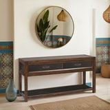 Branson - 2 Drawer Sofa Table, Two Tone - Brown