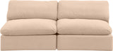 Comfy - Velvet Modular Armless Sofa 2 Seats