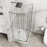 Corner Sliding Shower Door & Base Combo No Drain Kit