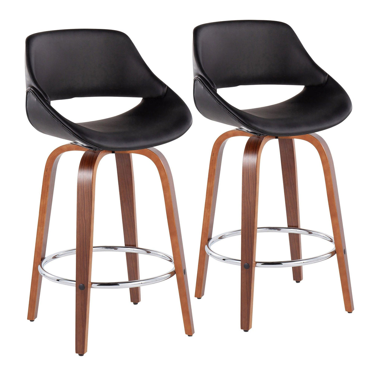 Fabrizzi - Counter Stool With Square Footrest (Set of 2)