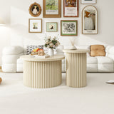 Modern Round Coffee Table And Side Table (Set of 2)