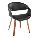 Curvo - Upholstered Chair (Set of 2) - Walnut Wood Legs