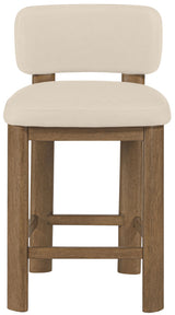 Paloma - Faux Leather Upholstered Counter Stool (Set of 2) - Brown Frame