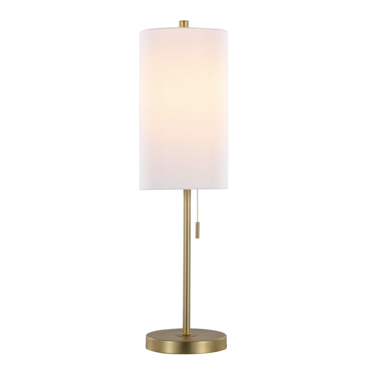 Bounty - Metal Buffet Lamp with Usb (Set of 2) - Gold Metal, White Linen