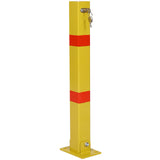 Square Parking Bollard Pole Barrier With Lock For Car Parking Protection And Home Garage Street Decor