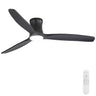 52" Ceiling Fan With Light, Dimmable DC Reversible Motor, 3 Blades