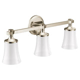 Flara Polished nickel three globe bath light - (YB0363NL)