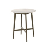 Jayla - 35.5" Marble Top Pub Table - Night Wenge / White