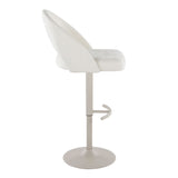 Renee - Adjustable Barstool (Set of 2) - Pearl Gray Base