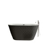 Freestanding Bathtub With Diamond Pattern Design