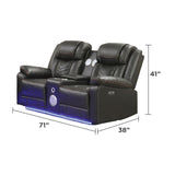 Challenger - LED Power Recliner Loveseat