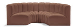 Arc - Faux Leather 4 Piece U-Shaped Modular Sofa