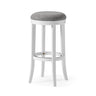 Backless Swivel Stool With Upholstered Seat