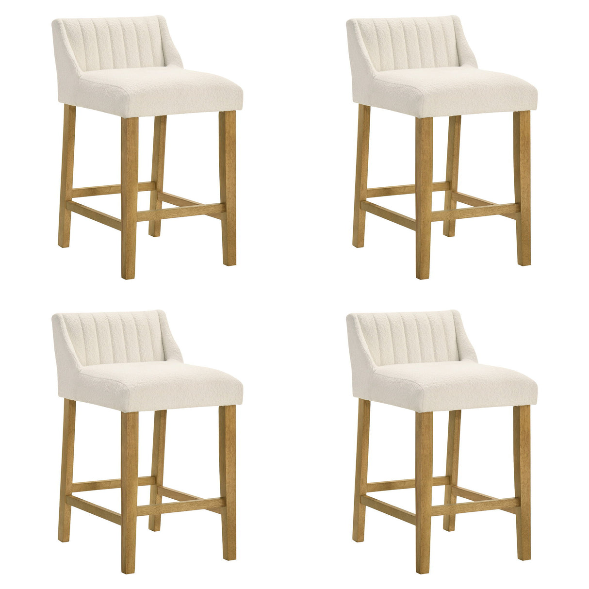 Fauna - Modern Transitional Wood Counter Height Kitchen Bar Stool