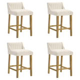 Fauna - Modern Transitional Wood Counter Height Kitchen Bar Stool