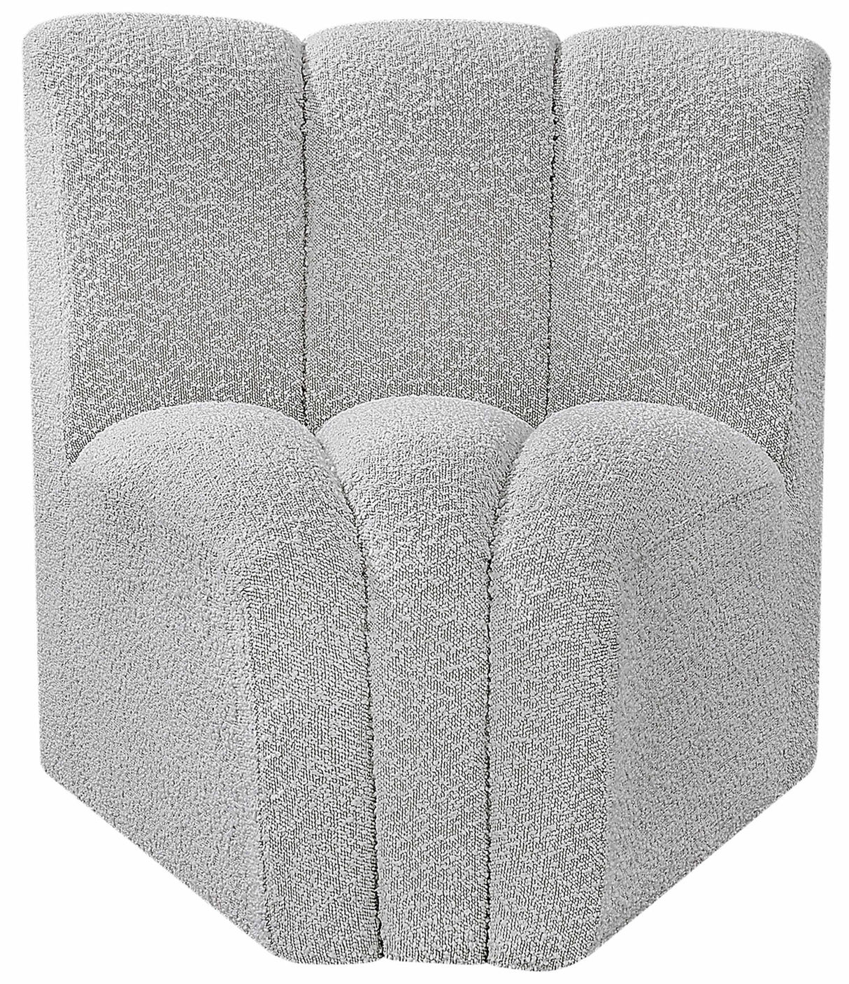 Arc - Boucle Fabric Curved Corner Chair